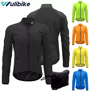 Wulibike Men's Cycling Jacket Packable Windbreaker Lightweight Quick Dry - Picture 1 of 17