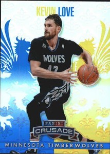 2013-14 Panini Crusade Insert Blue Timberwolves Basktball Card #16 Kevin Love