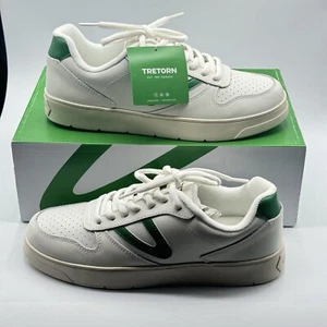 Tretorn Sneaker Men's Stadium Court Shoes White/Green-Size 9 Med - Picture 1 of 10