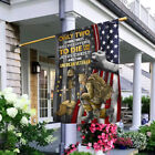 Jesus Christ And The American Veteran Patriotic Proud HOUSE FLAG GARDEN FLAG