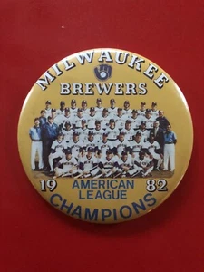 MLB Milwaukee Brewers 1982 Equipo de Campeones de la Liga Americana Foto Pin! - Imagen 1 de 2
