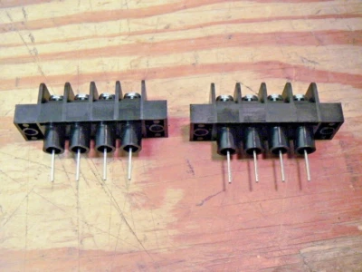 TE JC6W30704 Single Row 4 Circuit 9.53mm Vertical Barrier Strip Qty=2 Connectors - Image 1 of 4