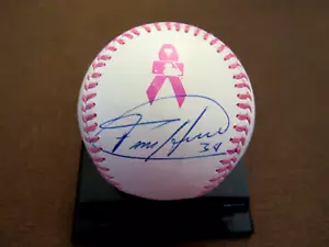 FELIX HERNANDEZ CY MARINERS PITCHER SIGNED AUTO CANCER AWARENESS BASEBALL JSA - Picture 1 of 3