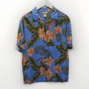 Panama Jack Bold Floral Hawaiian SHORT SLEEVE BUTTON UP SHIRT Large L - Picture 1 of 7
