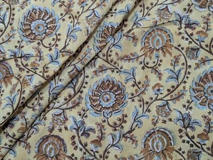 Traditional Indian 100% Cotton Hand Block Printed Dress Material Craft Fabric - Picture 1 of 7