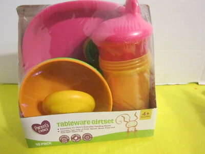 Juego de vajilla para niños pequeños Parent's Choice, 10 piezas, 4+ niños pequeños, niños, niños NUEVO Foto 1 de 4
