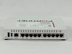 Fortinet FortiGate 60E Next Generation Security Firewall 10x GE RJ45 WAN DMZ PSU - Picture 1 of 8