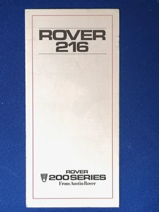 1985-86 ROVER 216 PRICE LIST - Vitesse, Vanden Plas EFi, 216SE, 216S - Picture 1 of 4