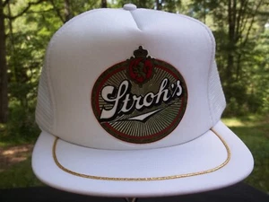 STROH'S BREWERY BEER SNAPBACK trucker MESH HAT CAP - Imagen 1 de 8