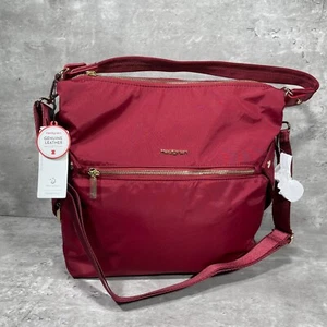 Hedgren HPR105 Pomegranate Tote Shoulder Bag Detachable Strap Side Pockets New - Picture 1 of 16