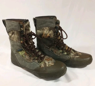 Timber Wolf Mens Outdoor Camo Lace Waterproof Boots 10.5 Hunting Hiking Leather - Image 1 of 4