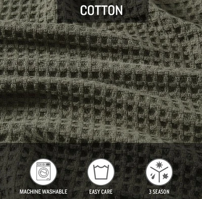 Eddie Bauer Solid Waffle Blanket - Image 1 of 4