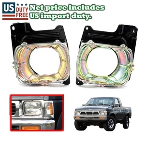 Fit Nissan Navara Datsun D21 Hardbody Pickup Head Light Lamp Housing Bracket Set - Picture 1 of 6