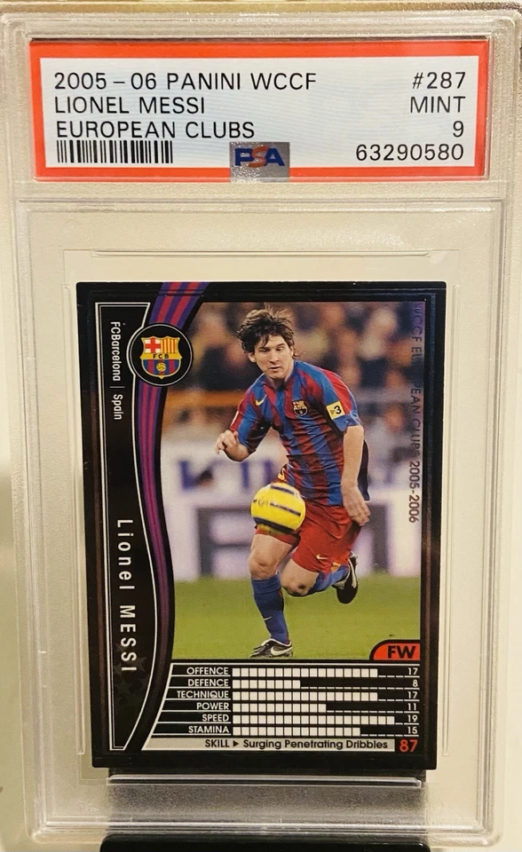 Lionel Messi 2005-06 Panini WCCF European Clubs, 287/336, PSA 9 ⚽️🔥🐐🇦🇷 - Imagem 1 de 3