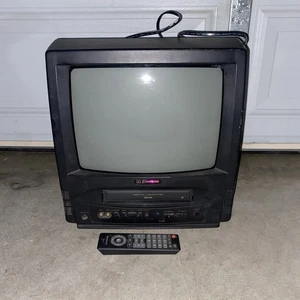 Emerson 13" CRT TV/VCR Combo EWC1301-Tested/Works-with Non Working Remote - Picture 1 of 13