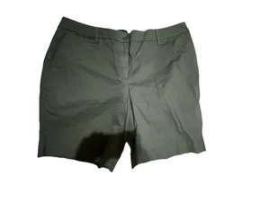 New Talbots Perfect Short 10-1/2 Bermuda Shorts Womens 22W Dark Green Stretch - Picture 1 of 7