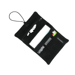 Tabakbeutel Baumwolle "Cord Kurt" Tabaktasche aus schwarzem Cord Stoff - Bild 1 von 4