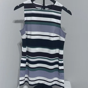 TB14360 ANN TAYLOR Canotta donna poliestere senza maniche a righe multicolore PS - Foto 1 di 7