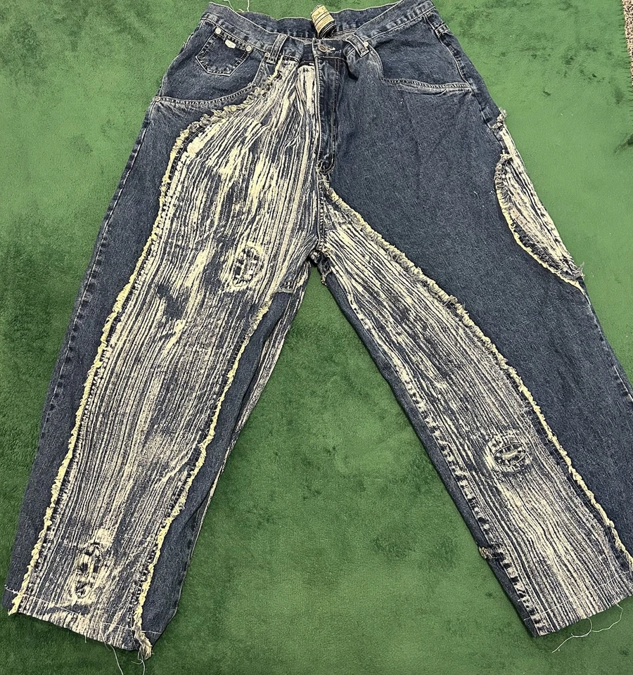 Jeans vintage Y2K DTek perna larga folgada hip hop skate 44 PRECISA DE REPARO - Imagem 1 de 4