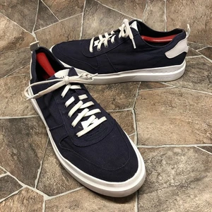 Cole Haan Grand Pro Rally Canvas Court Lace Up Sneaker Navy Blue Size 11M C34715 - Picture 1 of 9