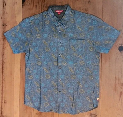 Camisa Hawaiana Union Bay Para Hombres M Tropical Aloha Hula Niña Estampado Abotonado Algodón  Foto 1 de 4
