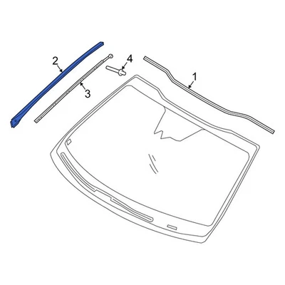 For Kia Sportage 2023-2025 Kia 86130P1000 Front Left Windshield Molding Foto 1 de 2