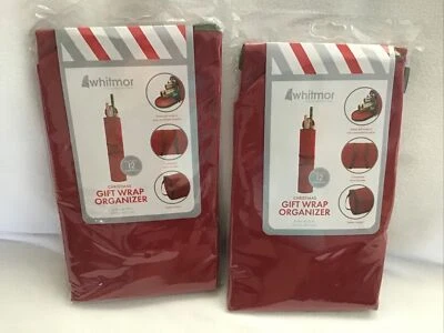 2 NIP Whitmor Gift Wrap Organizer Holds 12 Rolls Each - Image 1 of 3