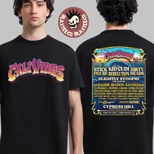 Cali Vibes 2025 Lineup In Long Beach California On June 2025 Two Sides T-Shirt - Picture 1 of 3