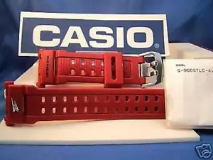 Casio Watch Band G-9000 TLC Mudman Red. Steel Double Nib Buckle. Resin Strap - Picture 1 of 1