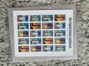 4791-4795 New England Lighthouse Pane of 20 Forever Stamps Mint Sealed - Picture 1 of 2