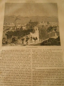 L'Ile de Rhodes Greece Gravure Print 1844 - Imagen 1 de 1