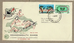 Australia 1962 WCS Wesley Perth Commonwealth Games FDC Typed Cover cd Perth - Picture 1 of 1