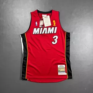 100% Authentic Dwyane Wade Mitchell & Ness 05 06 Finals Heat Jersey Size 44 L - Picture 1 of 6