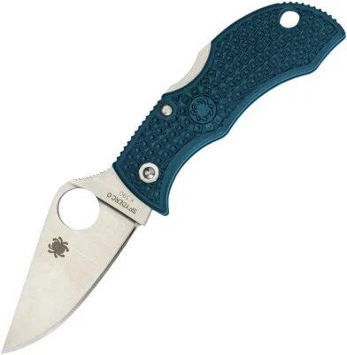 Spyderco Manbug Blue Lightweight FRN K390 Lockback Folding Knife MFPK390 - Image 1 of 2