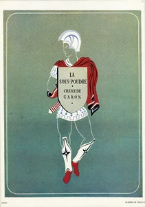 "SOUS-POUDRE CARON"Annonce origin entoilée PLAISIR DE FRANCE années 50   25x34cm - Picture 1 of 1