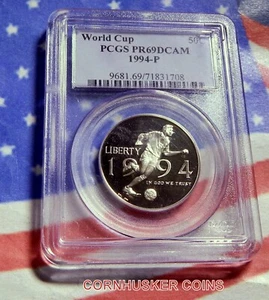 1994-P WORLD CUP HALF DOLLAR PCGS PR69DCAM ~ BRIGHT MIRROR SURFACE 👀 - Picture 1 of 2