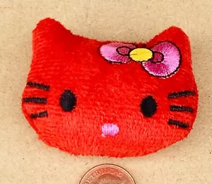 Hecho a Mano Rojo Kitty Gato Cara Cojín Tumdee 1:12 Escala Dolls Casa Miniatura - Imagen 1 de 2