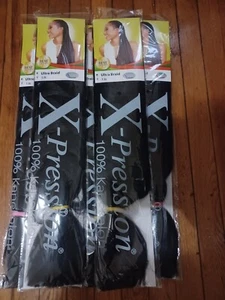 X-pression Xpression Expression 82" Ultra Braiding Hair, 10 packs, color 1B - Picture 1 of 1