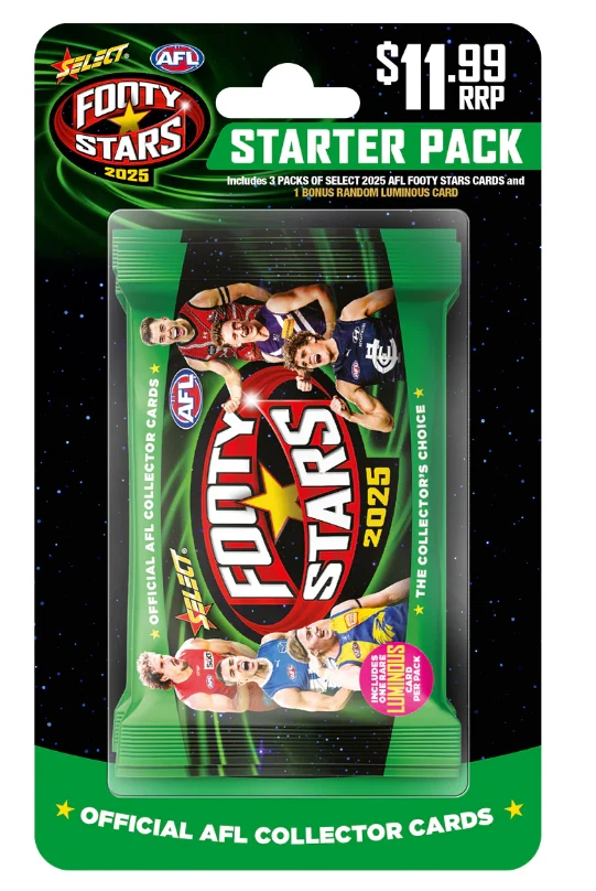 2025 Select Footy Stars Starter Pack - 3 Packs Luminous Card
