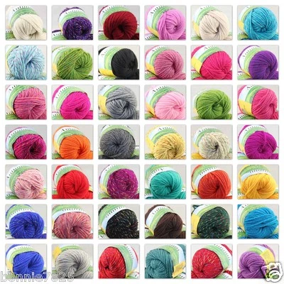 Sale New 1 ball x 50g CHUNKY Hand Knitting Quick Yarn Soft Wool Silk Velvet - Image 1 of 4