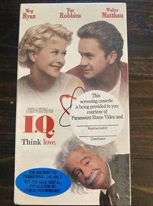 I.Q. (VHS, 1995) Meg Ryan, Tim Robbins, Walter Matthau PROMO COPY - Picture 1 of 7