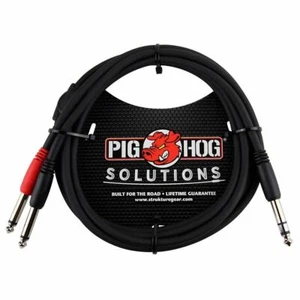 Pig Hog Solutions Heavy Duty 6' TRS Male Dual 1/4" Mono Male Insert Cable - Picture 1 of 1