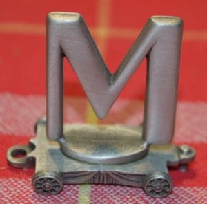 FORT PEWTER - LASTING EXPRESSIONS PEWTER TRAIN CAR LETTER M (4-12) - Picture 1 of 3