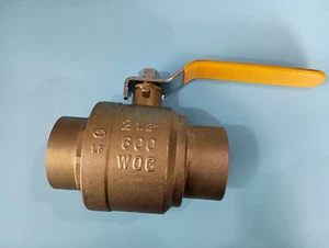 NEW BLUEFIN 2-1/2" FULL PORT SWEAT BRASS BALL VALVE 600 WOG LEAD FREE FREE SHIP - Picture 1 of 4
