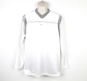 Vintage Nike Jersey Mens Medium Long Sleeve Centered Check Logo Double Sided - Picture 1 of 9