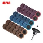 46PCS 2'' Roll Lock Sanding Discs Set Die Grinder Quick Change Disc W/ 1/4 Holder
