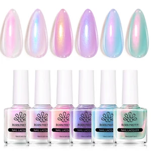 BORN PRETTY 10ml Pearl Nail Polish - Mermaids Tear 6 Bottle Nail Polish Manicure - Zdjęcie 1 z 13