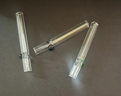 Paquete de 3 pipas para fumar tabaco One Hitter de vidrio de 3 pulgadas Foto 1 de 4