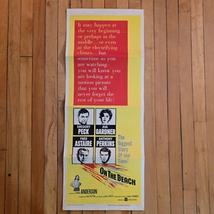 On The Beach (1959) Original Insert Movie Poster 14x36" Gregory Peck/Ava Gardner - Picture 1 of 1