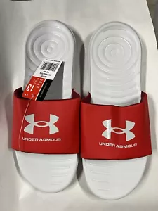 Chanclas para hombre Under Armour 3023761 gris/rojo UA Ansa Fix deslizantes, talla 13 - Imagen 1 de 6